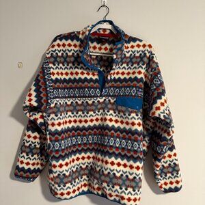 Patagonia Pullover Mens Synchilla Snap-T Fleece Aztec Cliff Underwater